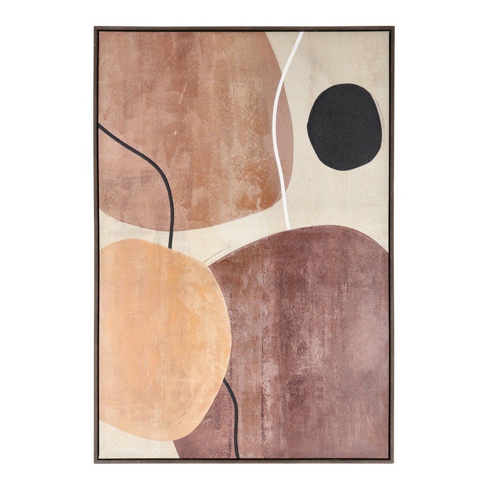 Nyomtatott-kézzel festett részletekkel keretezett-vászon kép 83x123 cm Gallery – Bizzotto