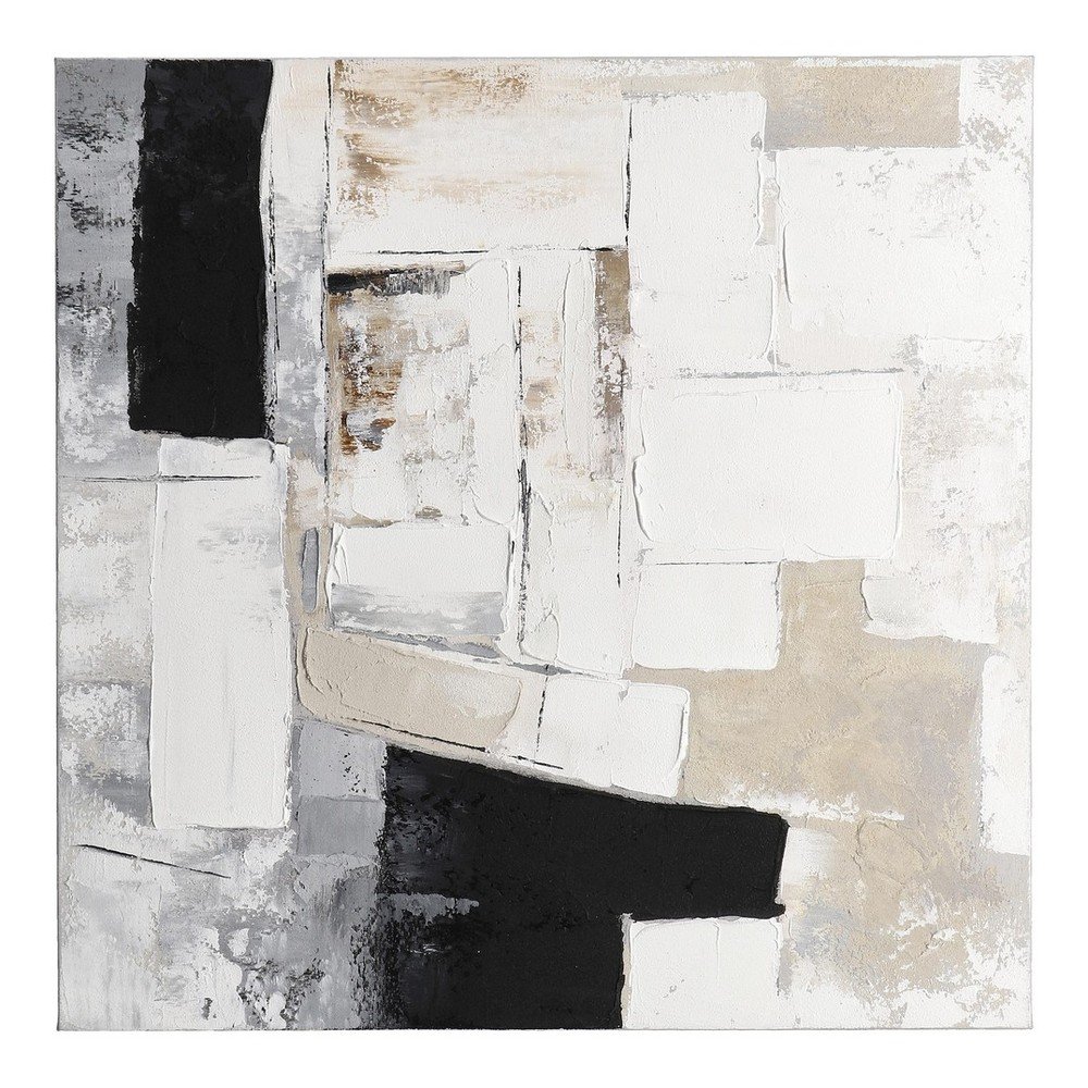 Nyomtatott-kézzel festett részletekkel vászon kép 80x80 cm Crown – Bizzotto