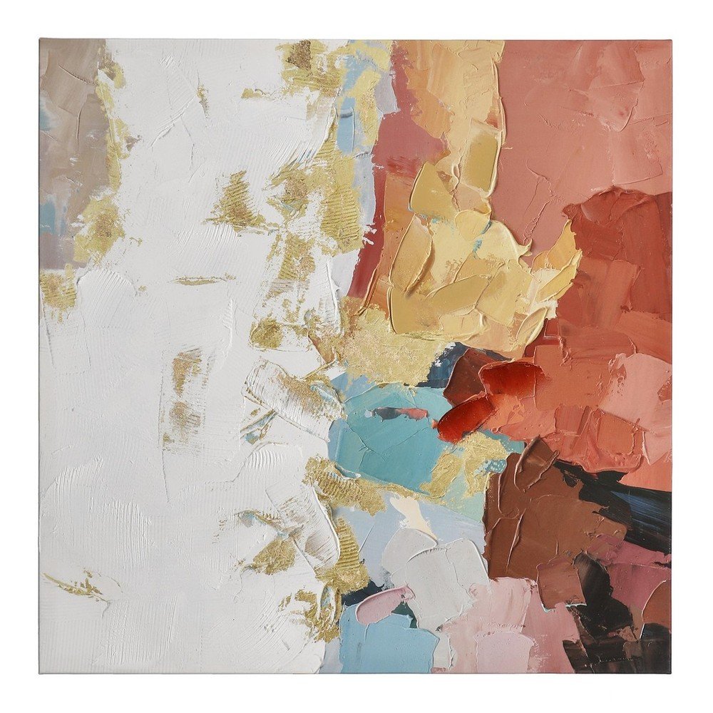 Nyomtatott-kézzel festett részletekkel vászon kép 80x80 cm Crown – Bizzotto