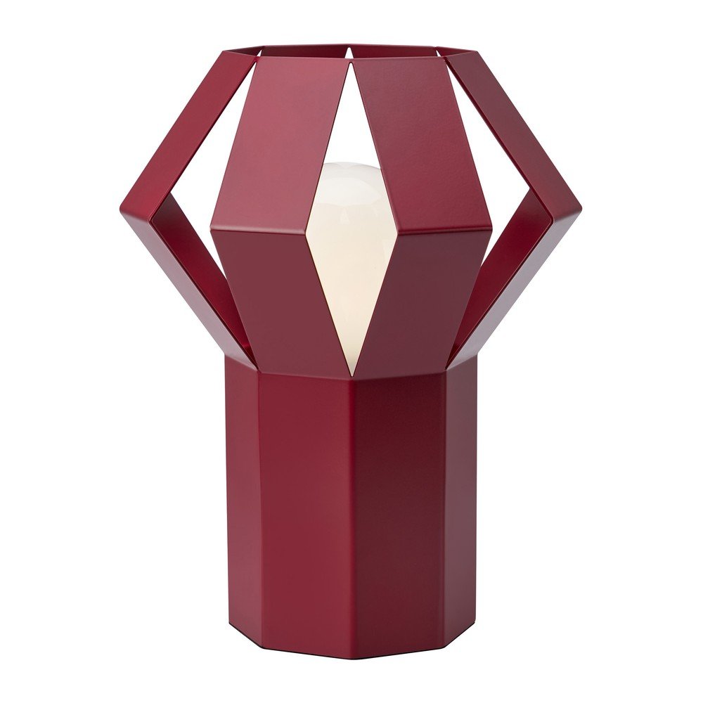 Piros fém asztali lámpa fém búrával (magasság 27 cm) Octa – Markslöjd