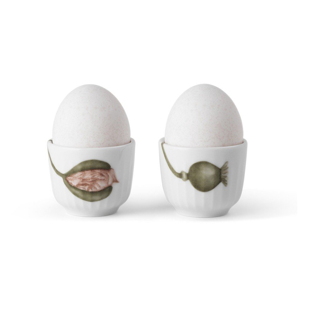 Porcelán lágytojás tartó szett 2 db-os Hammershøi Poppy – Kähler Design