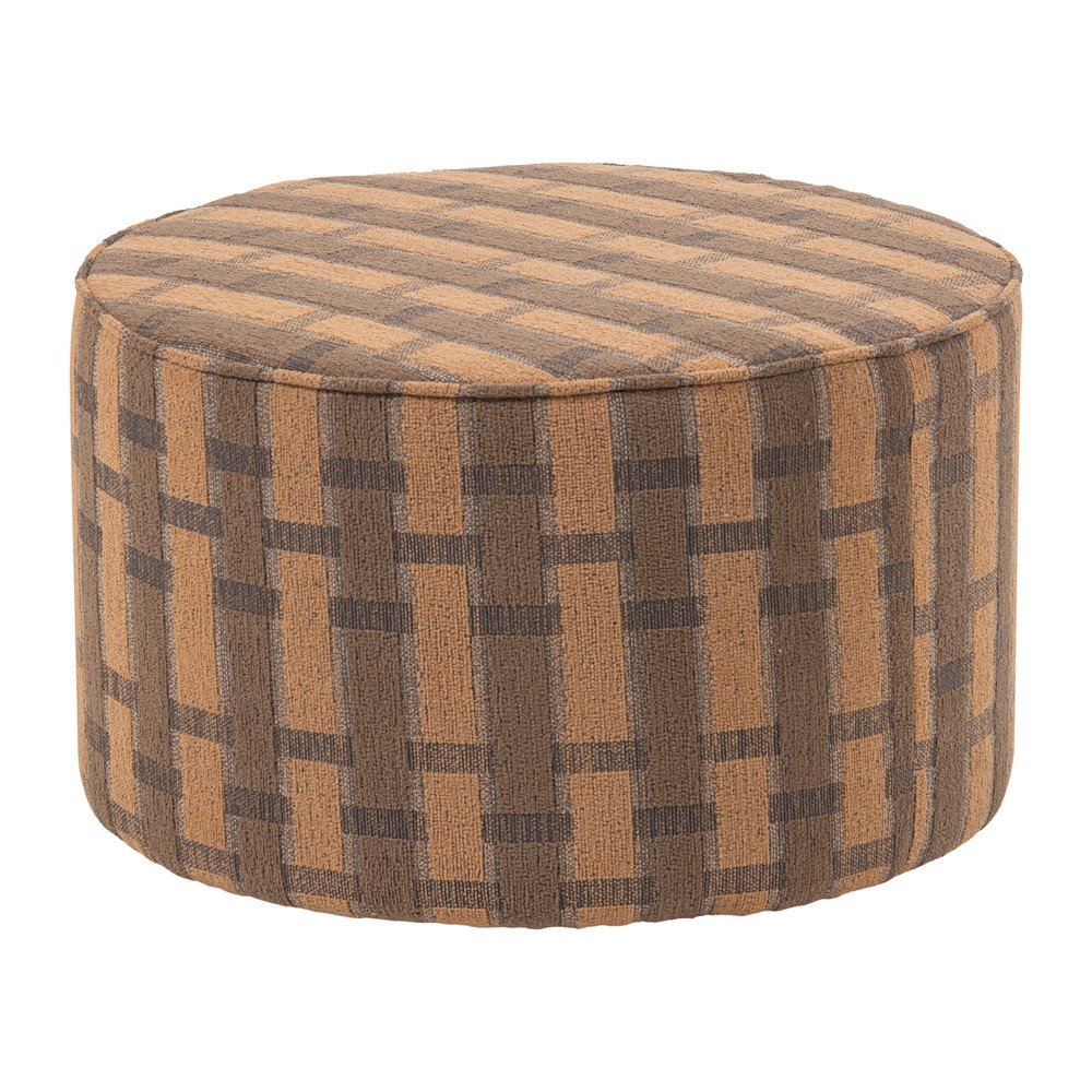 Rózsaszín-barna zsenília puff Sarli – WOOOD