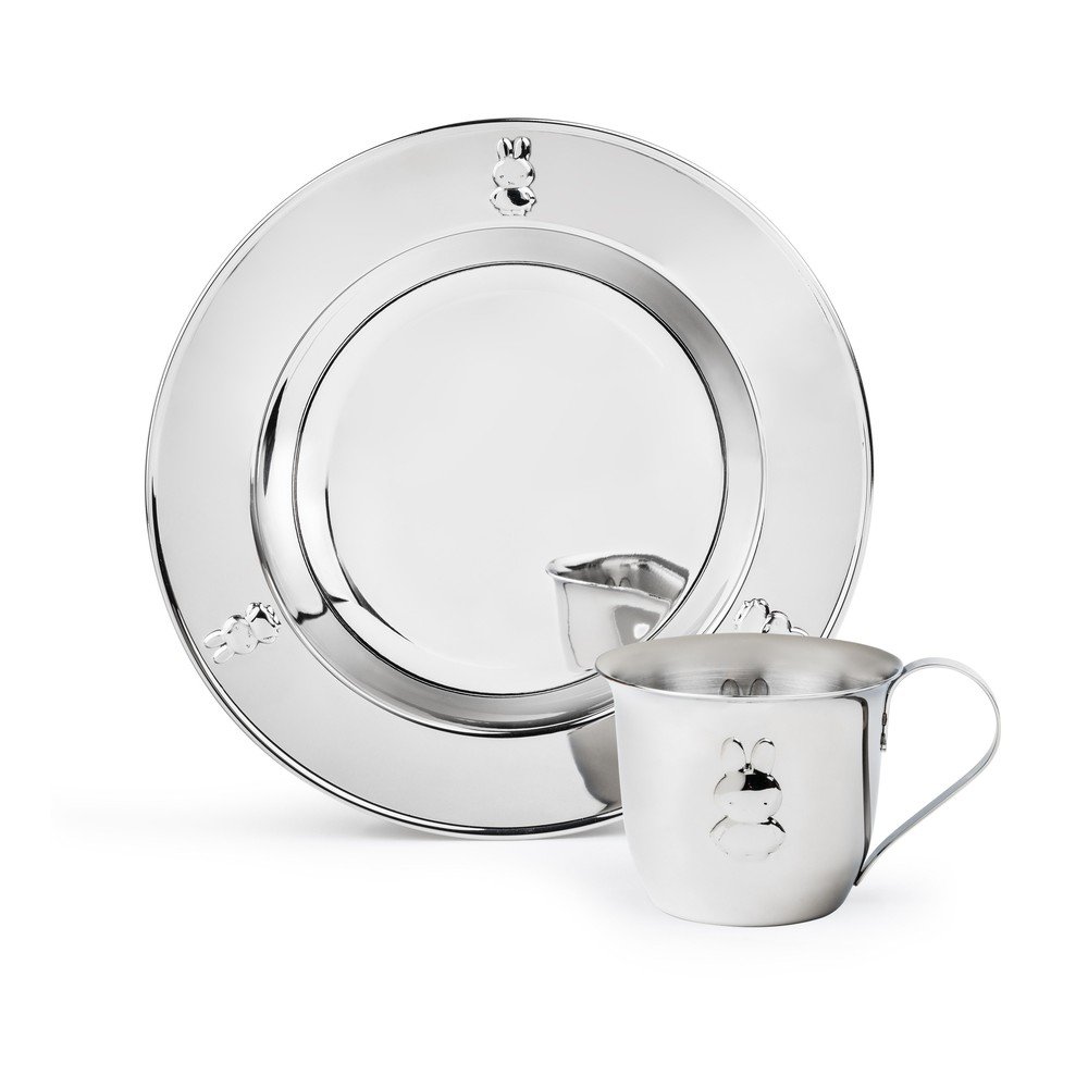 Rozsdamentes acél gyerek étkészlet 2 db-os Miffy – Zilverstad