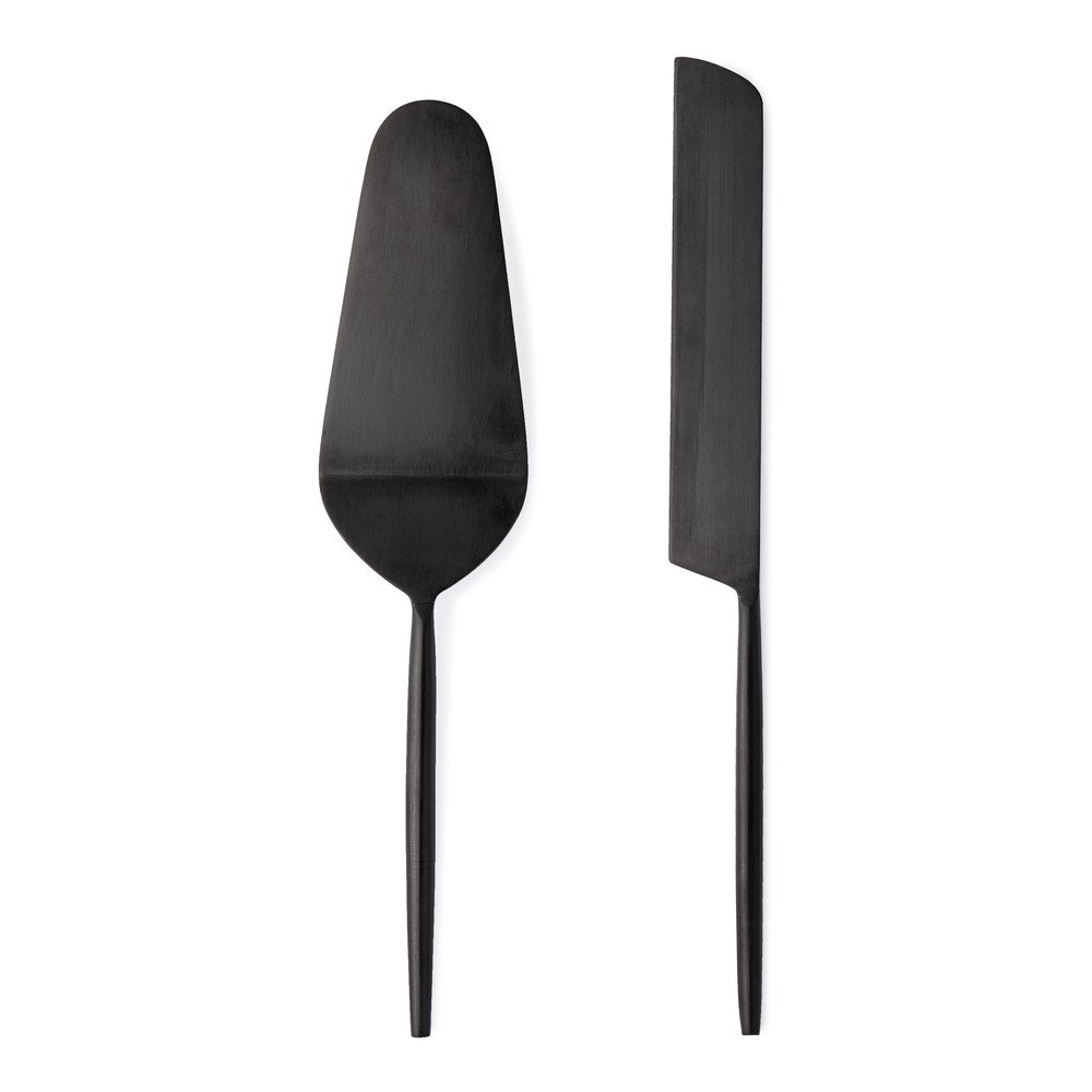 Rozsdamentes acél torta tálaló készlet 2 db-os Bronte – Bizzotto