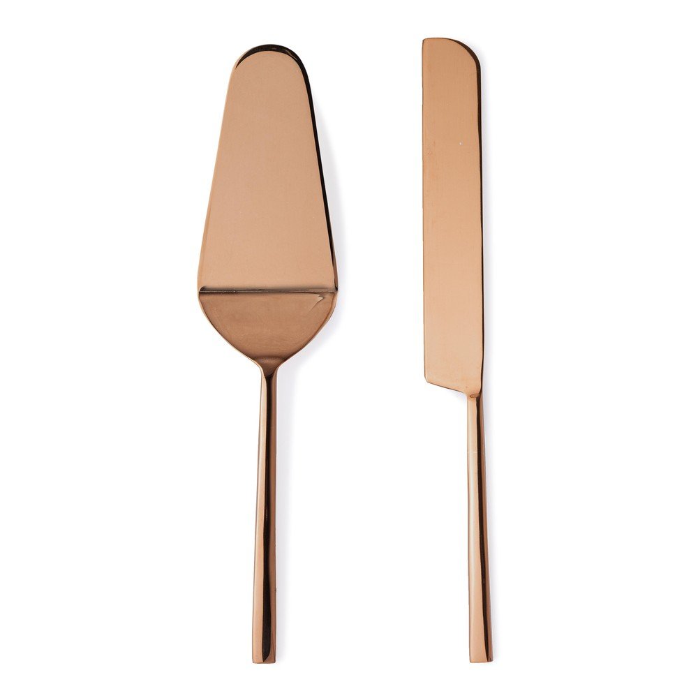 Rozsdamentes acél torta tálaló készlet 2 db-os Hestia – Bizzotto