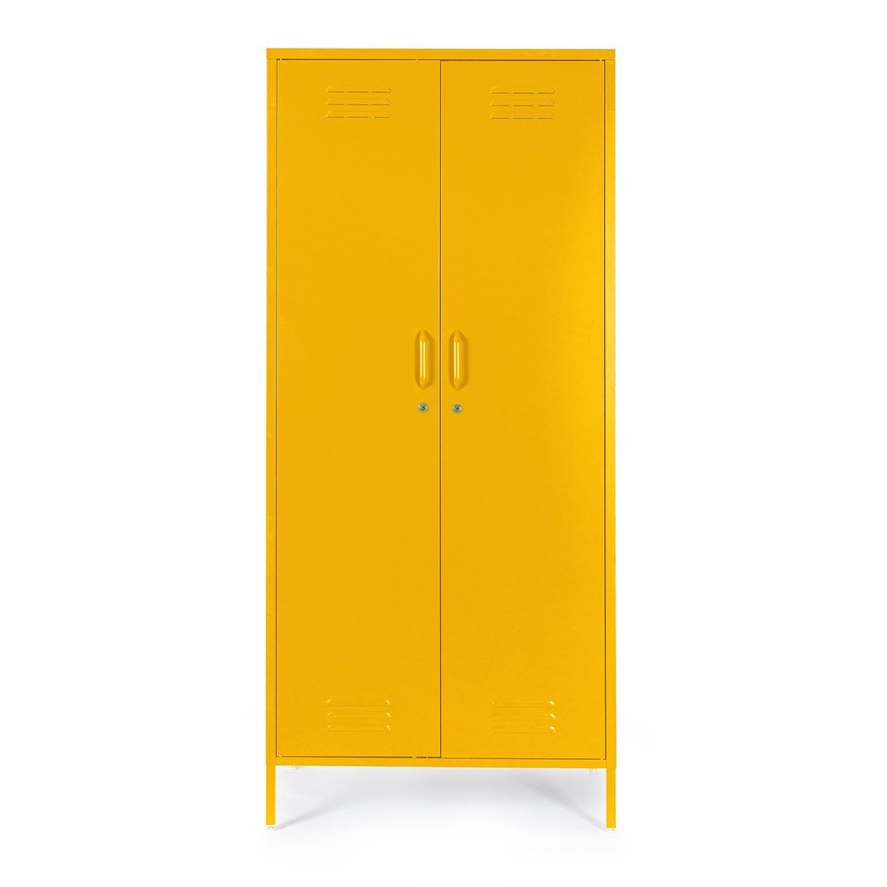 Sárga fém zárható szekrény 80x185x50 cm Cambridge – Yes Everyday