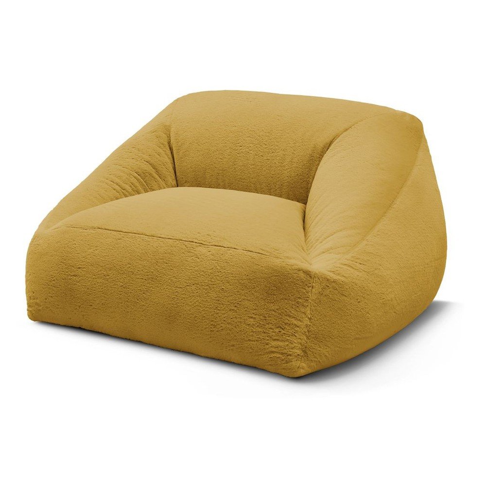 Sárga műszőrme babzsákfotel Lilibet – Bobochic Paris
