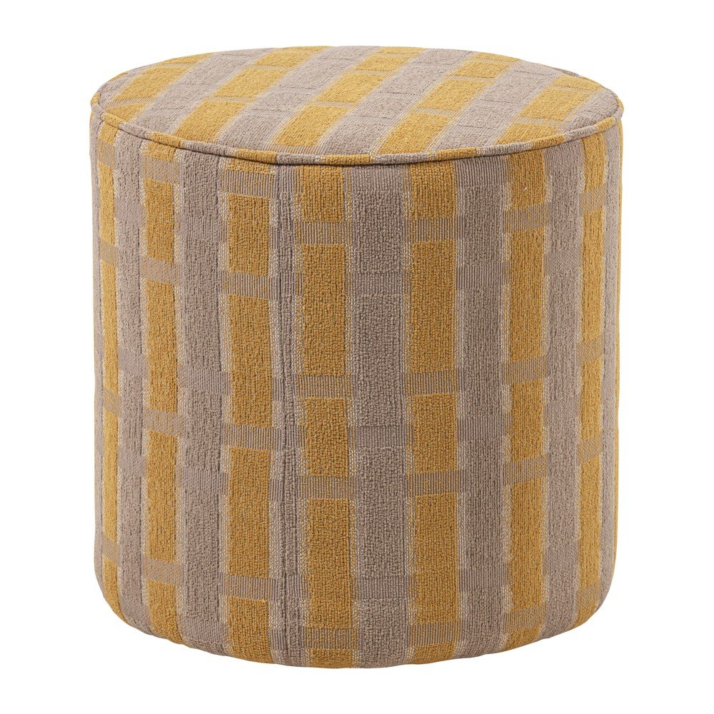 Sárga zsenília puff Sarli – WOOOD