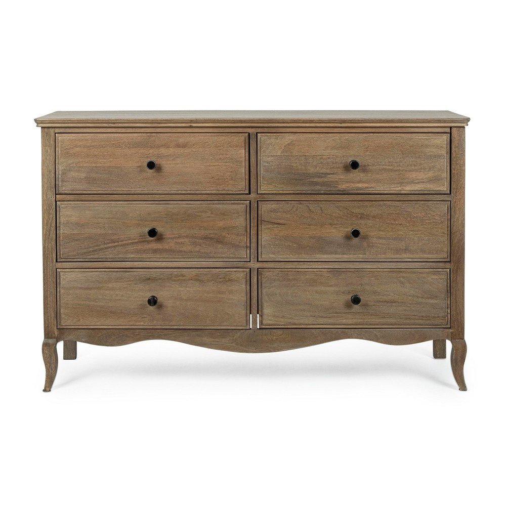 Sötét natúr színű mangófa komód 125x80x42 cm Domitille – Bizzotto