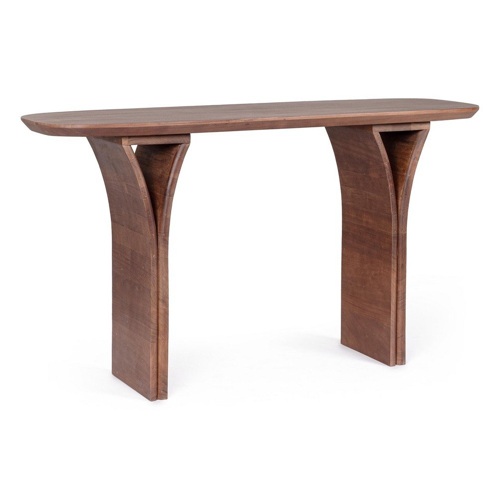 Sötét natúr színű mangófa konzolasztal 40x137 cm Dalton – Bizzotto