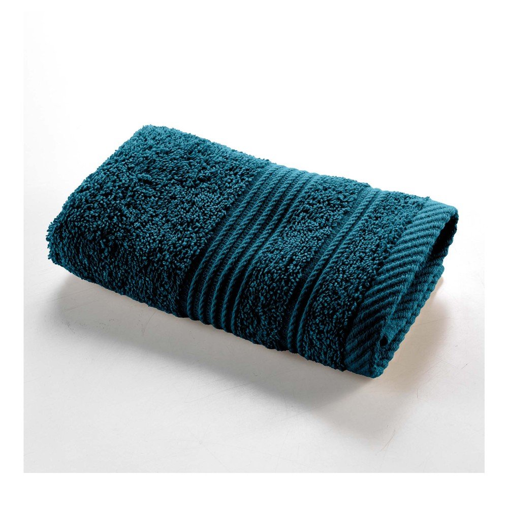 Sötétkék frottír pamut törölköző 30x50 cm Tendresse – douceur d'intérieur