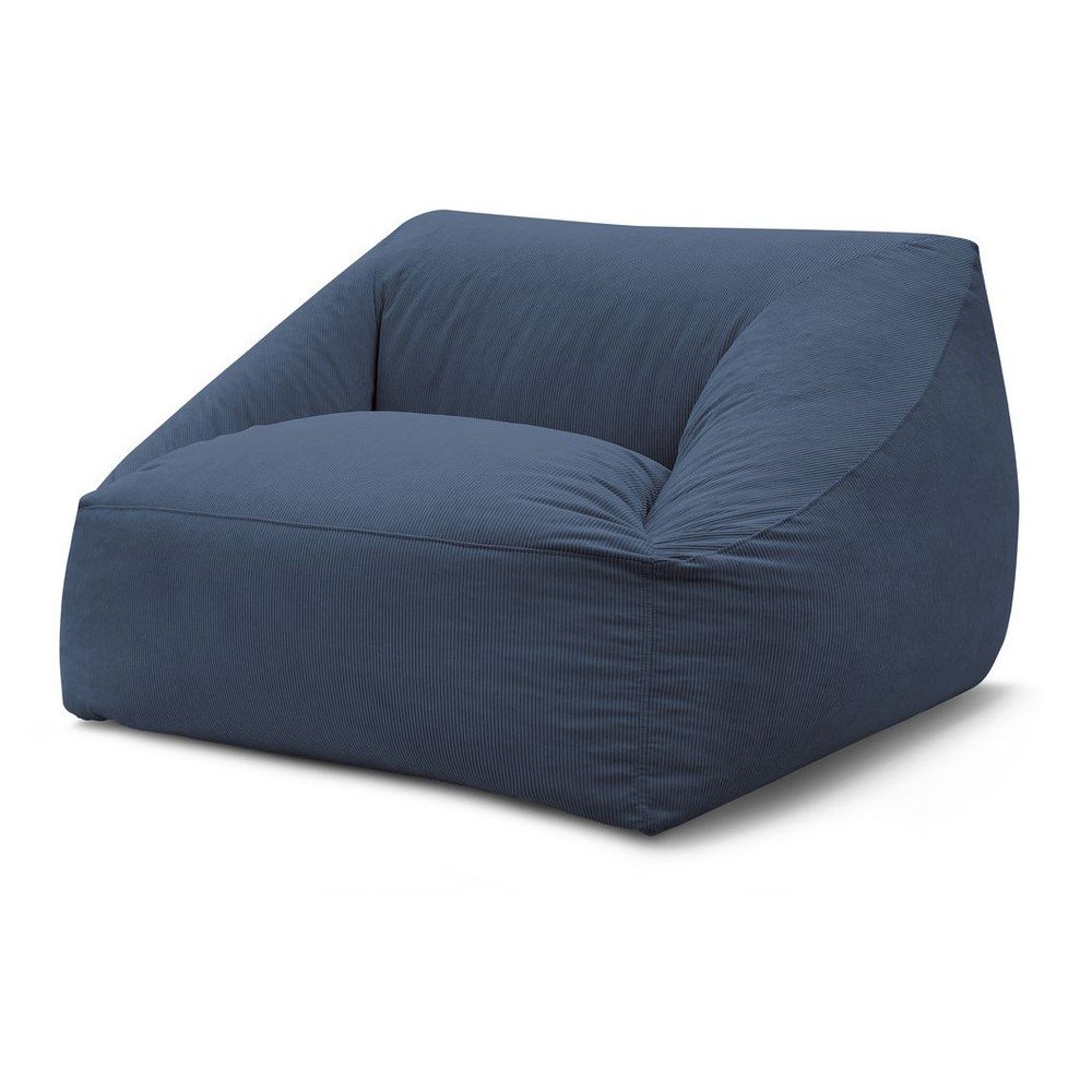 Sötétkék kordbársony babzsákfotel Lilibet – Bobochic Paris