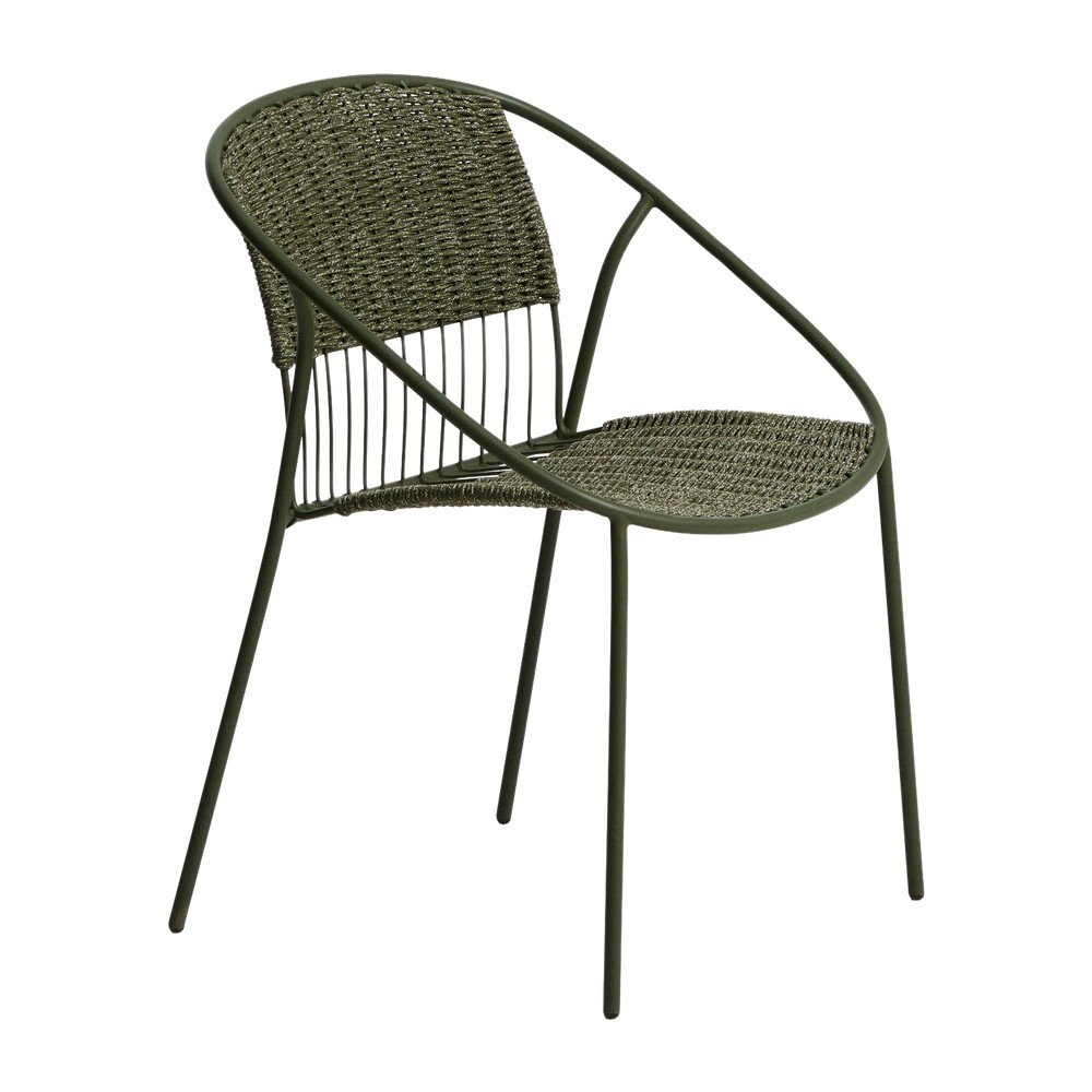 Sötétzöld kerti szék Atrani – Kave Home