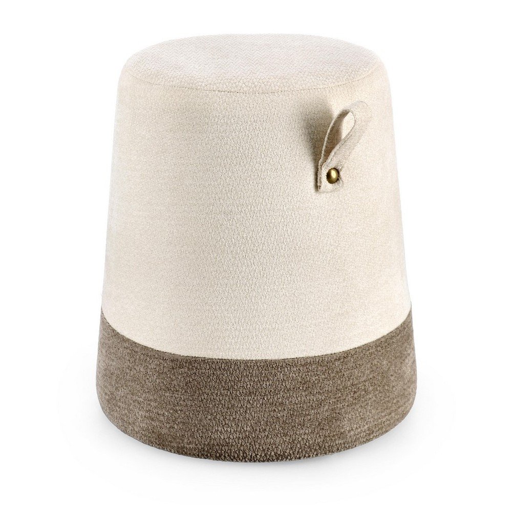 Szürke-bézs puff Deva – Bizzotto