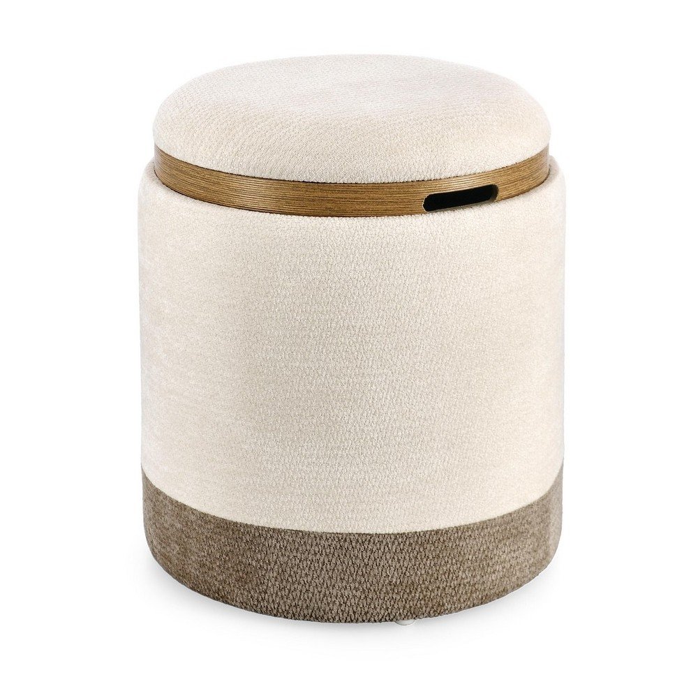 Szürke-bézs puff Deva – Bizzotto