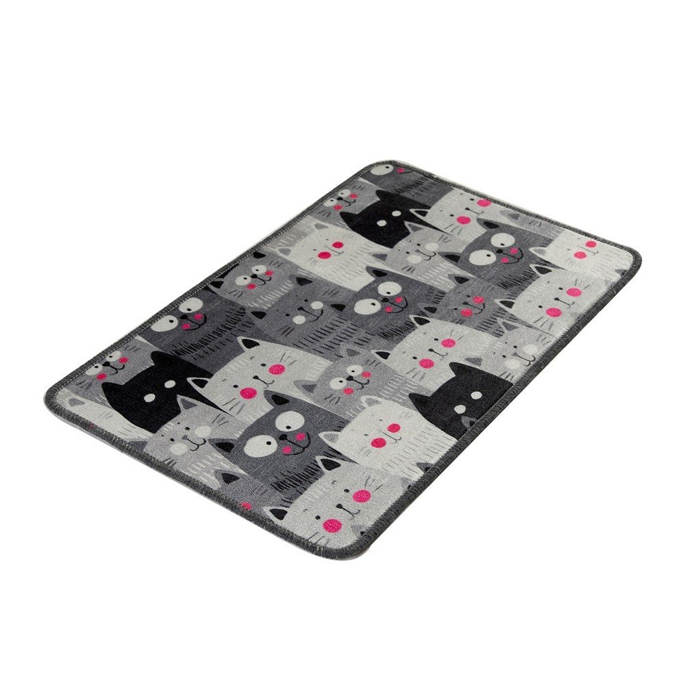 Szürke fürdőszobai kilépő 40x60 cm Meow – Foutastic