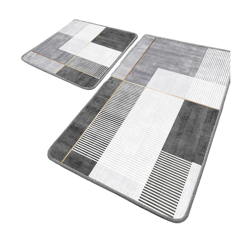 Szürke fürdőszobai kilépő szett 2 db-os 60x100 cm Pendor – Foutastic