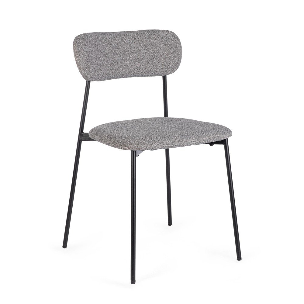 Szürke kárpitozott étkezőszék Inka – Yes Everyday