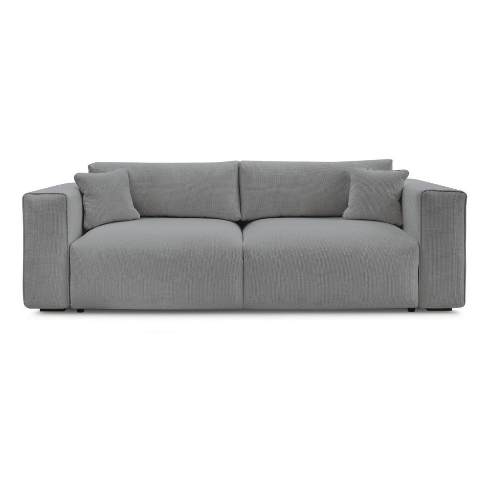 Szürke kinyitható-tárolóhelyes kanapé 265 cm Ezechiel – Bobochic Paris