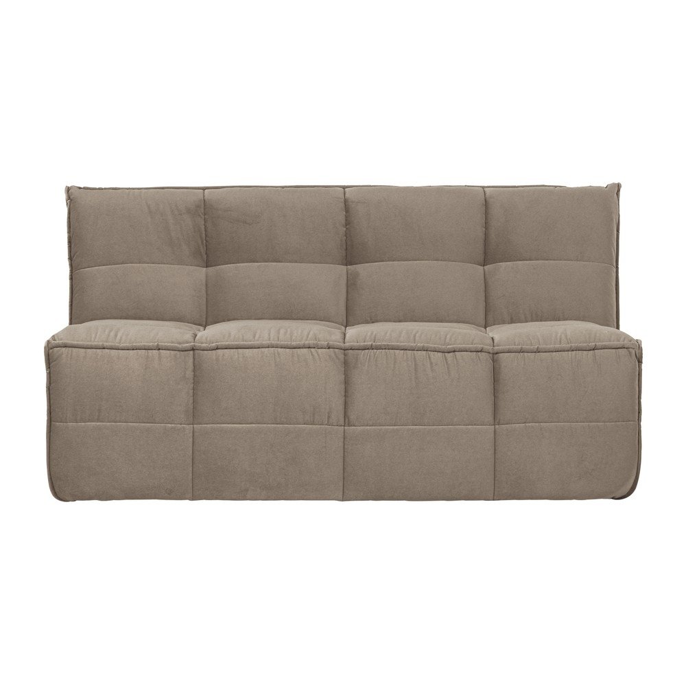 Szürkésbarna bársony párnázott pad Cluster – vtwonen