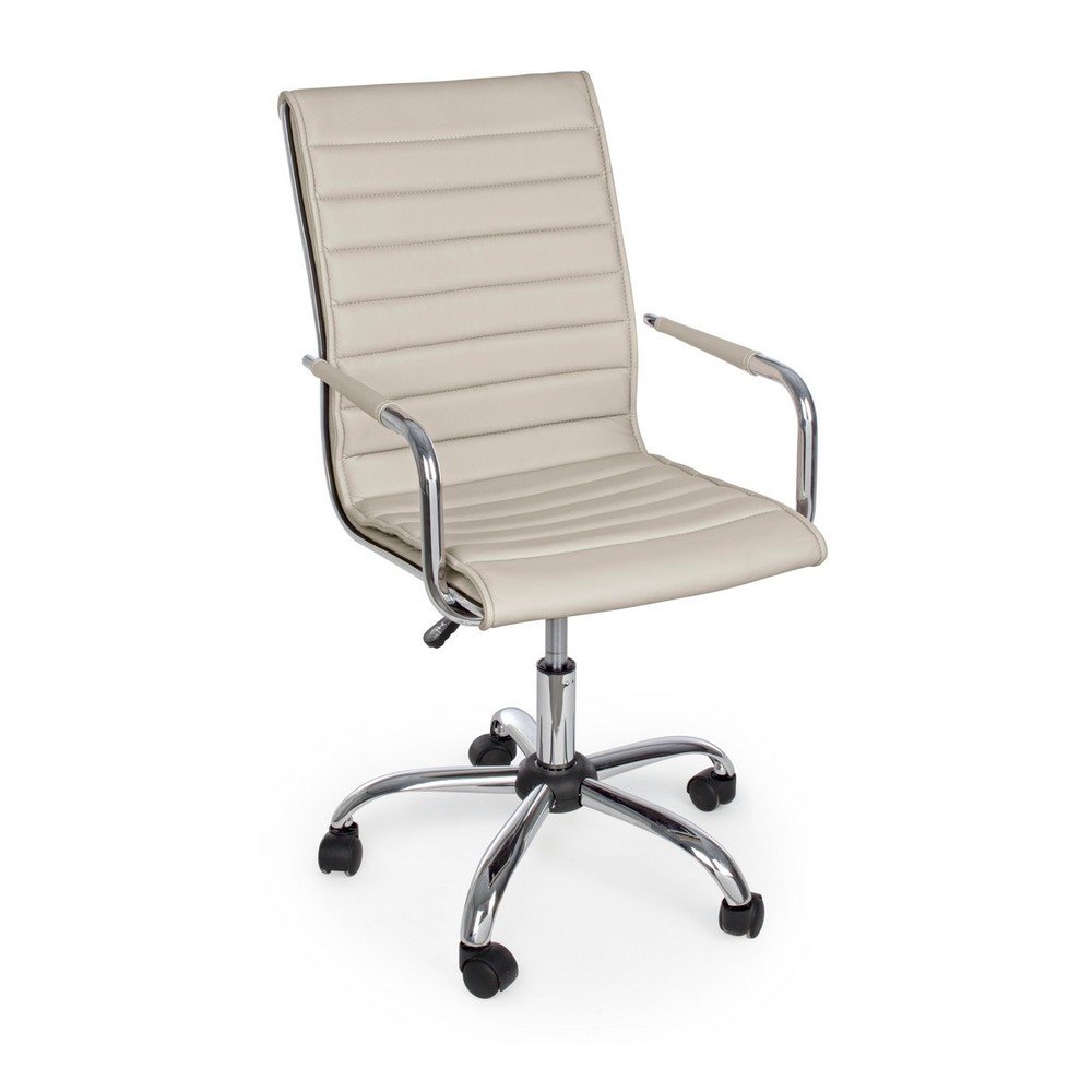 Szürkésbarna bőrutánzat irodai szék Perth – Yes Everyday