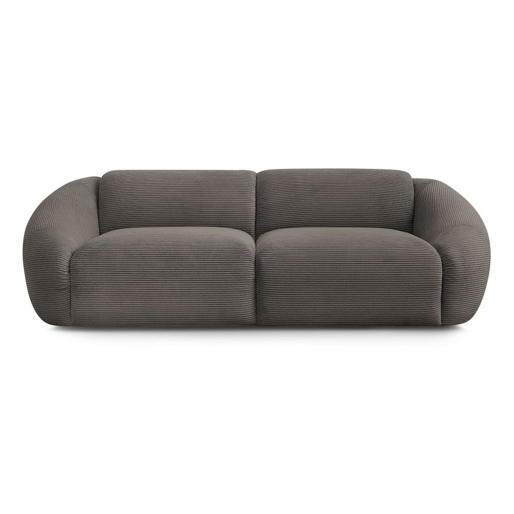 Szürkésbarna kordbársony kanapé 250 cm Tina – Bobochic Paris
