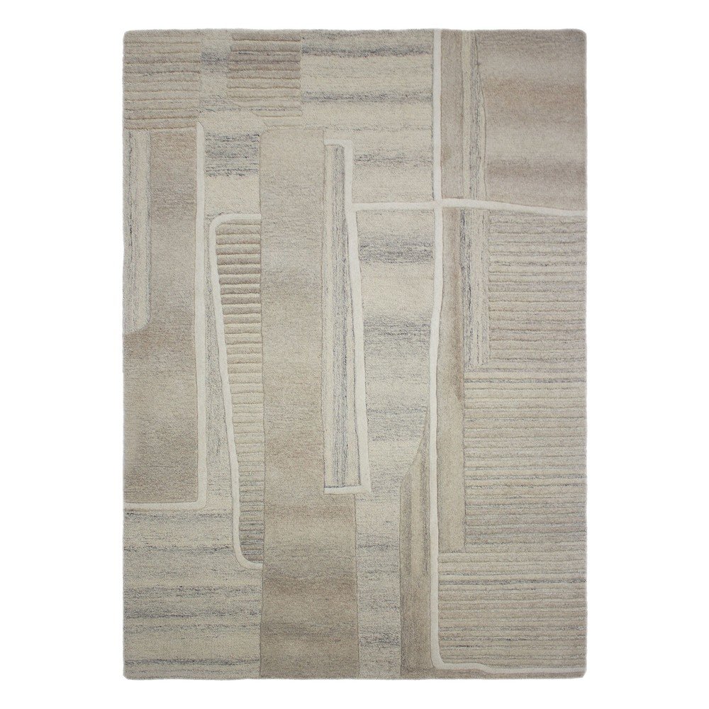 Szürkésbézs kézi szövésű gyapjú szőnyeg 160x230 cm Lira  – Flair Rugs