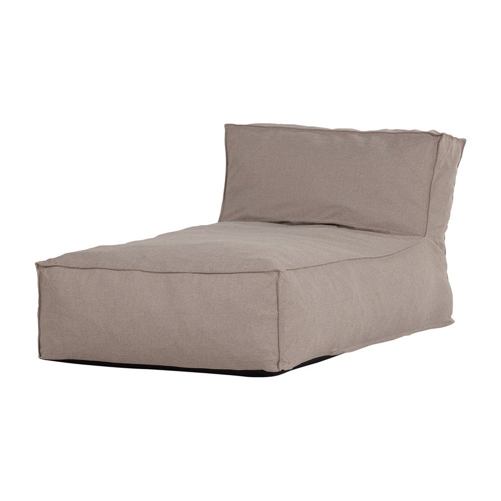 Szürkésbézs párnázott kerti napozóágy Velora – WOOOD