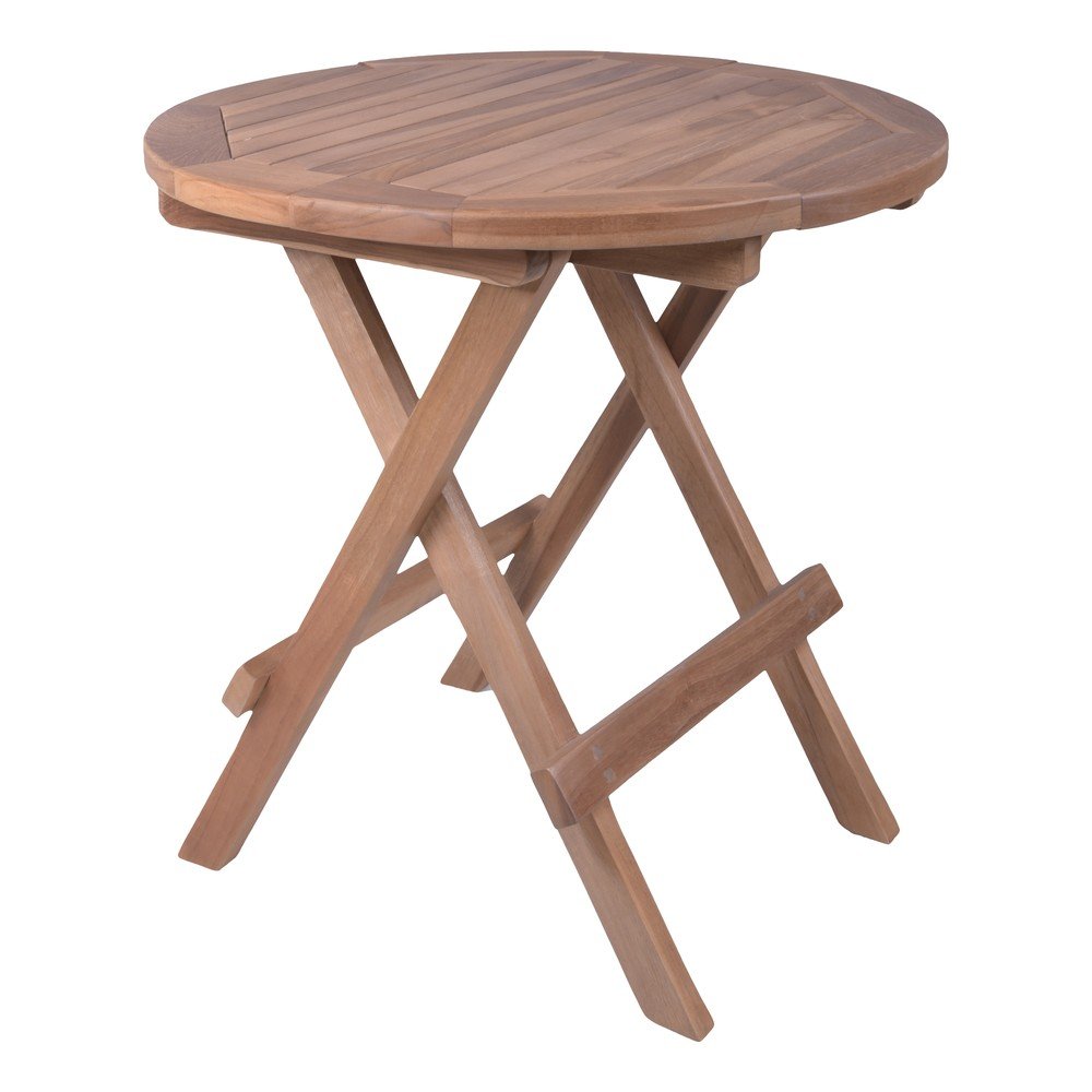 Teakfa kerek kerti tárolóasztal ø 50 cm Luang – Garden Pleasure
