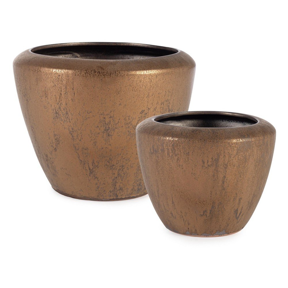 Terrakotta kézzel készített virágcserép készlet 2 db-os ø 39 cm Pathom – Bizzotto