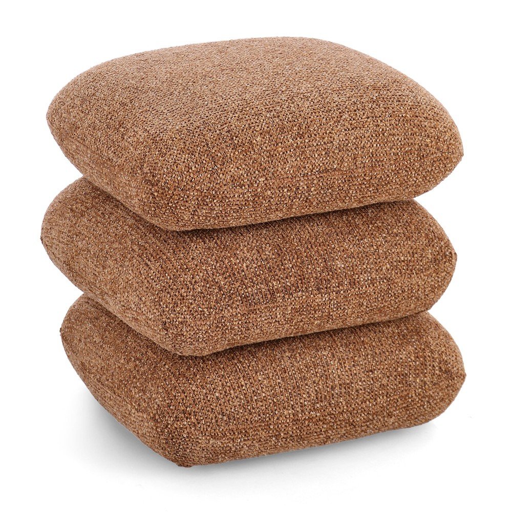 Terrakotta színű buklé puff Antara – Bizzotto