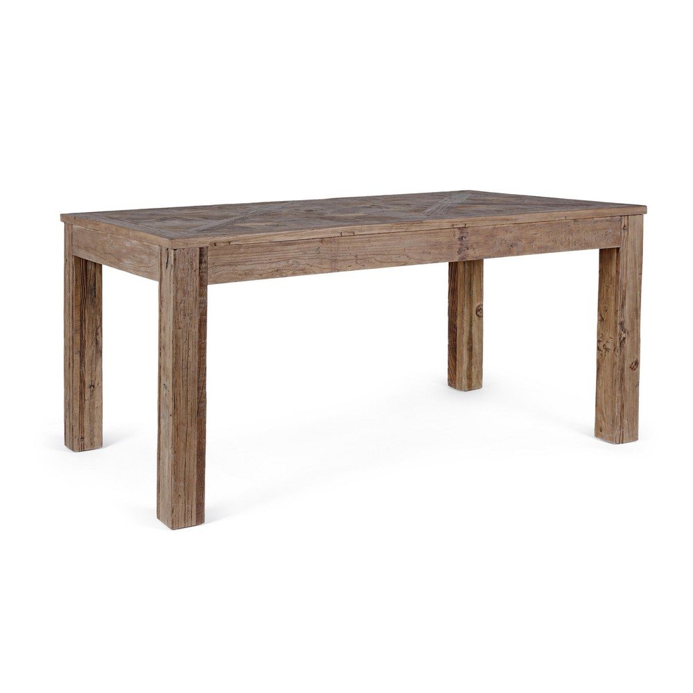 Újrahasznosított fa étkezőasztal 90x160 cm Kaily – Bizzotto