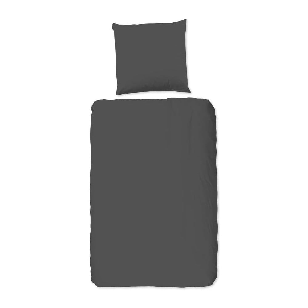 Universal szürke egyszemélyes pamut ágyneműhuzat