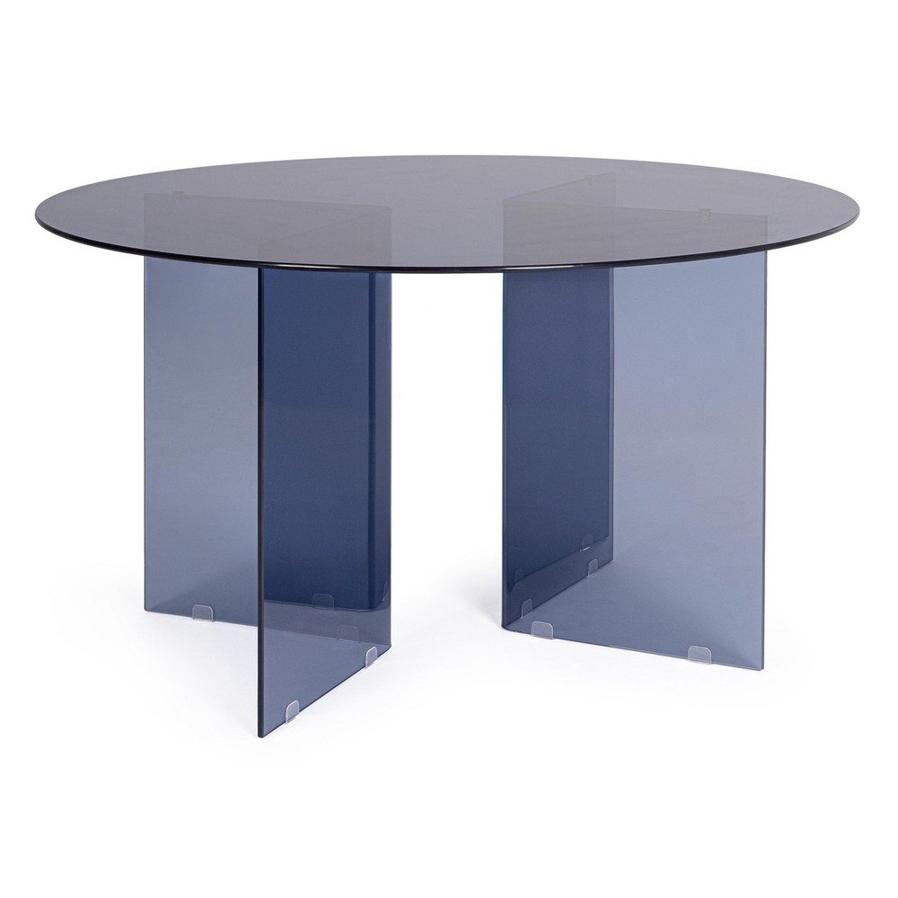 Üveg kerek étkezőasztal ø 130 cm Iride – Bizzotto