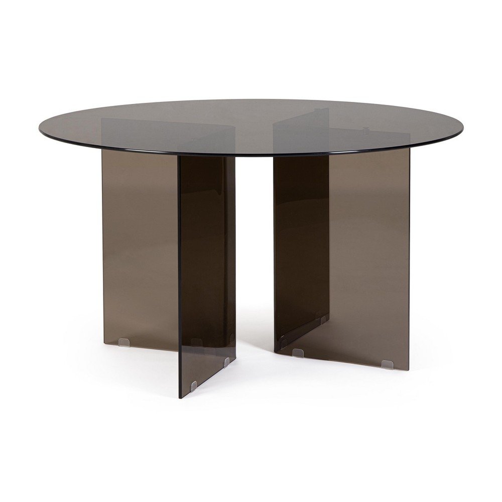 Üveg kerek étkezőasztal ø 130 cm Iride – Bizzotto