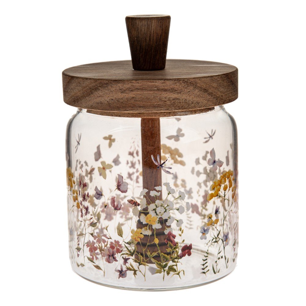 Üveg méztartó doboz Flowers – Dakls