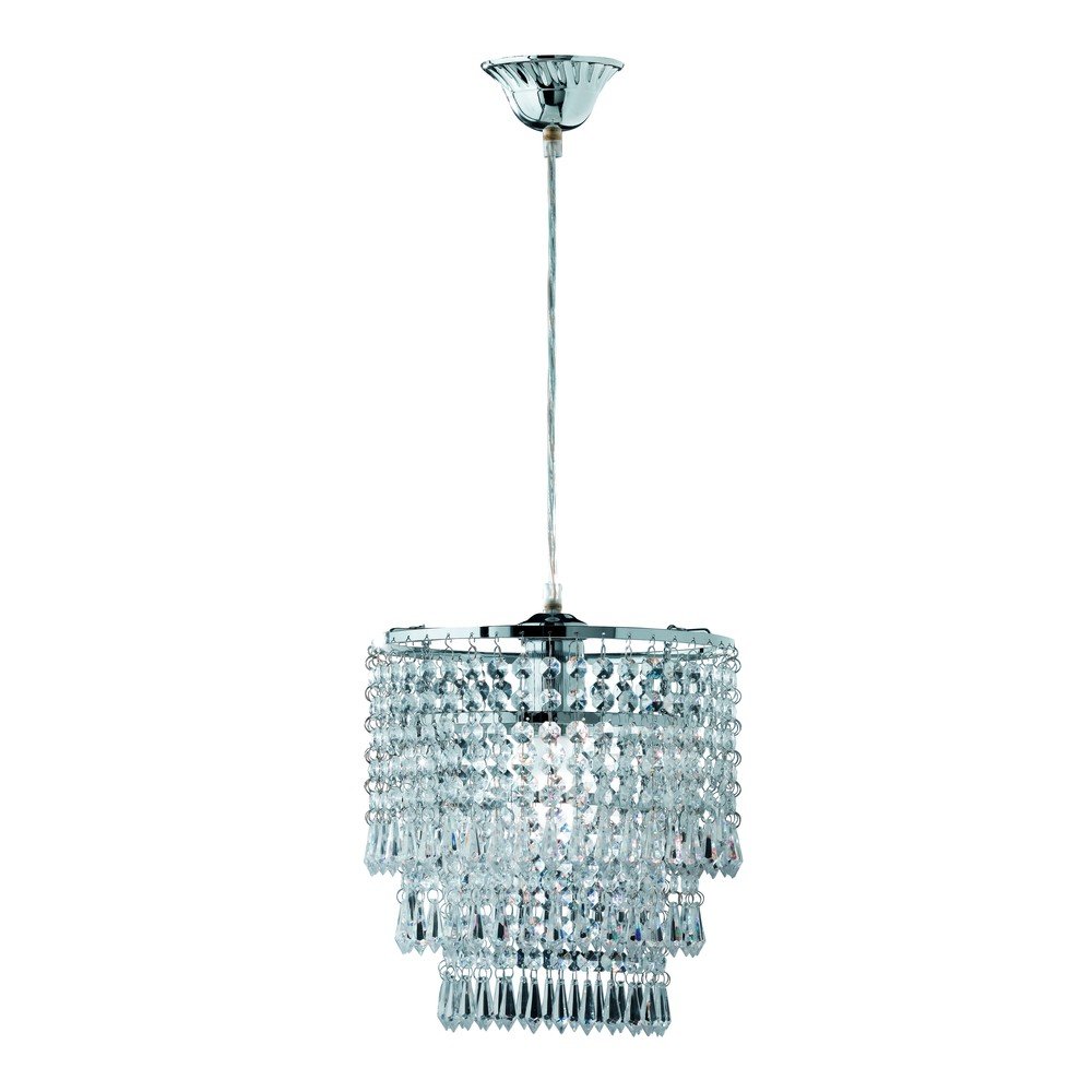 Világoskék fém függőlámpa akrilüveg búrával ø 25 cm Orient – Reality