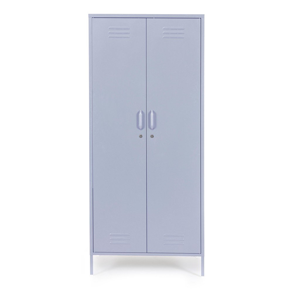 Világoskék fém zárható szekrény 80x185x50 cm Cambridge – Yes Everyday