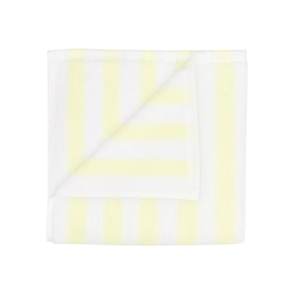 Világossárga-fehér frottír bio pamut törölköző szett 2 db-os 30x50 cm Arto – Blomus