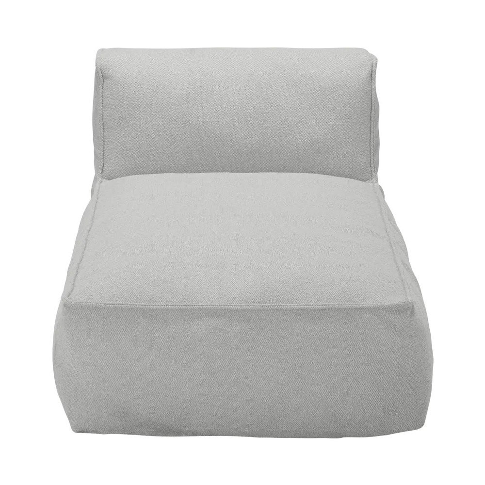 Világosszürke buklé kerti kanapé modul (heverő résszel) Grow – Blomus