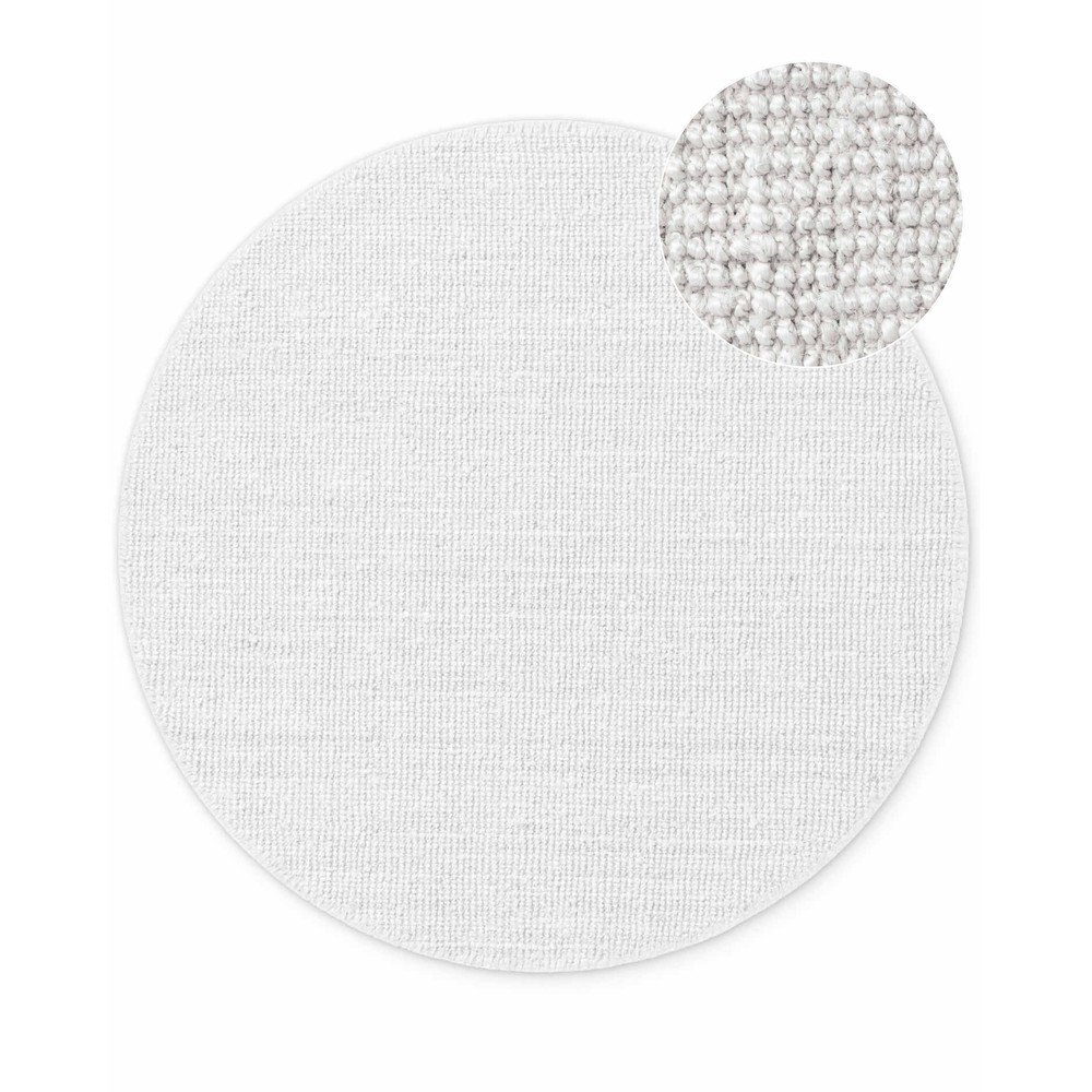 Világosszürke kétoldalas-kézi szövésű juta kerek szőnyeg ø 160 cm Bouclé Jaipur – Hanse Home