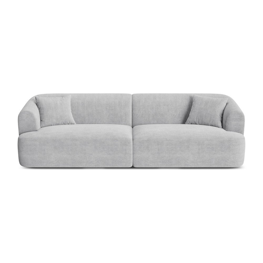 Világosszürke kordbársony kanapé 255 cm Campi – Cosmopolitan Design
