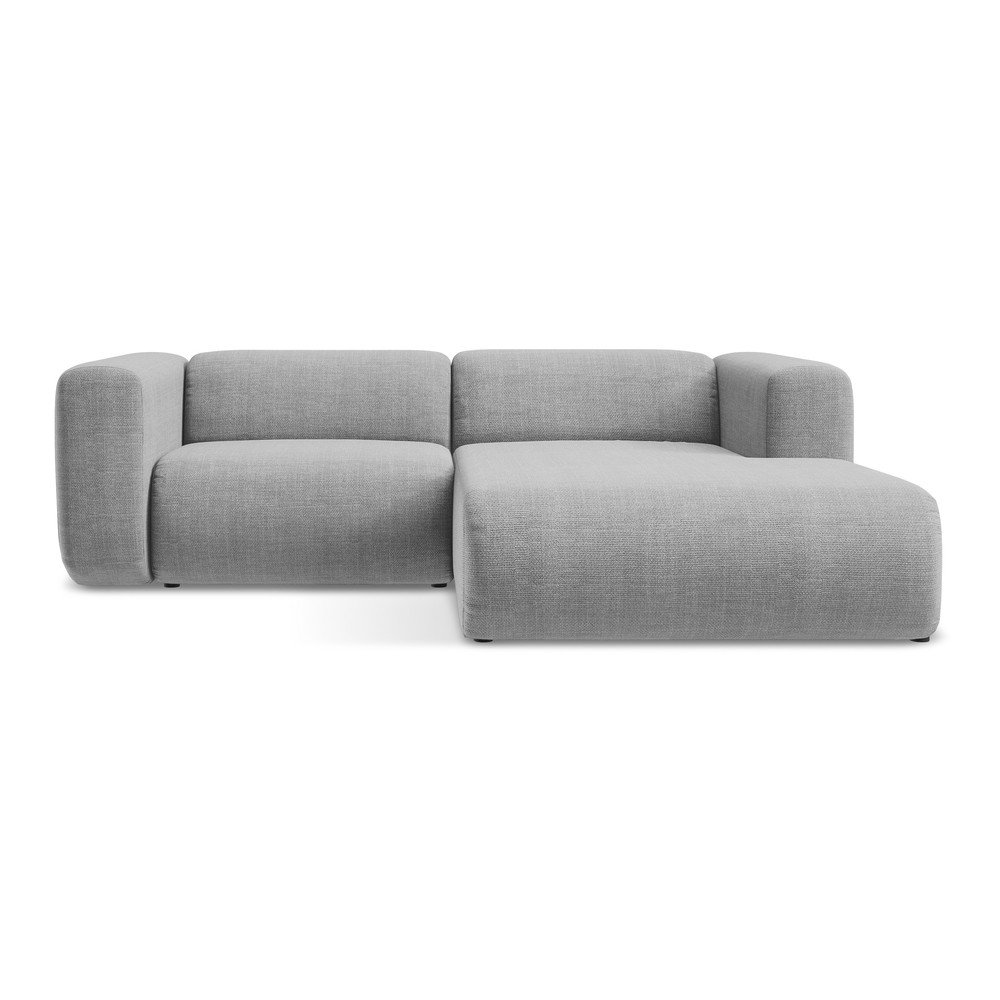 Világosszürke sarokkanapé (jobb oldali-heverő résszel) Ekahi – Makamii