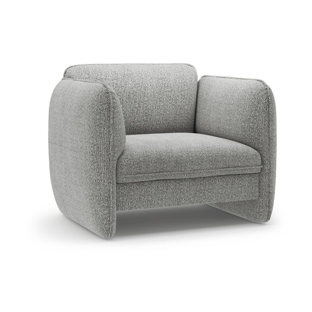 Világosszürke zsenília fotel Georgia – Micadoni