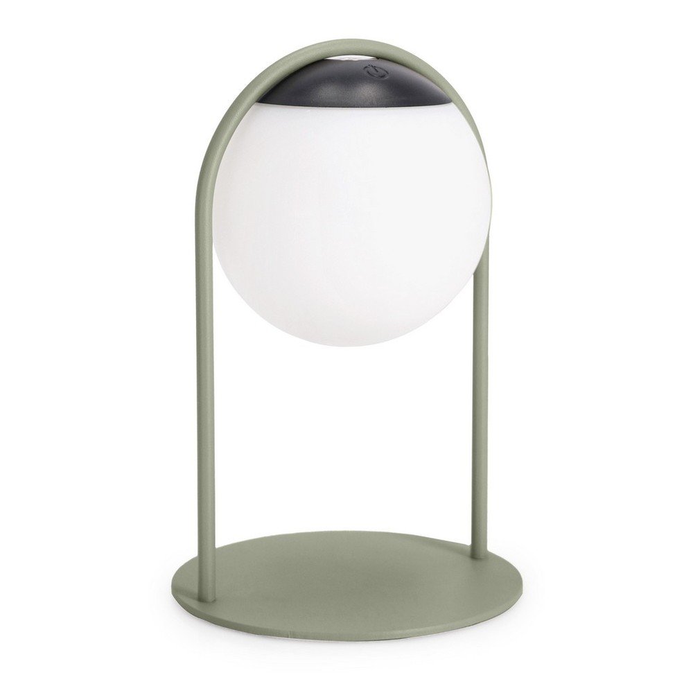 Zöld LED dimmelhető asztali lámpa műanyag búrával (magasság 21 cm) Pansy – Bizzotto