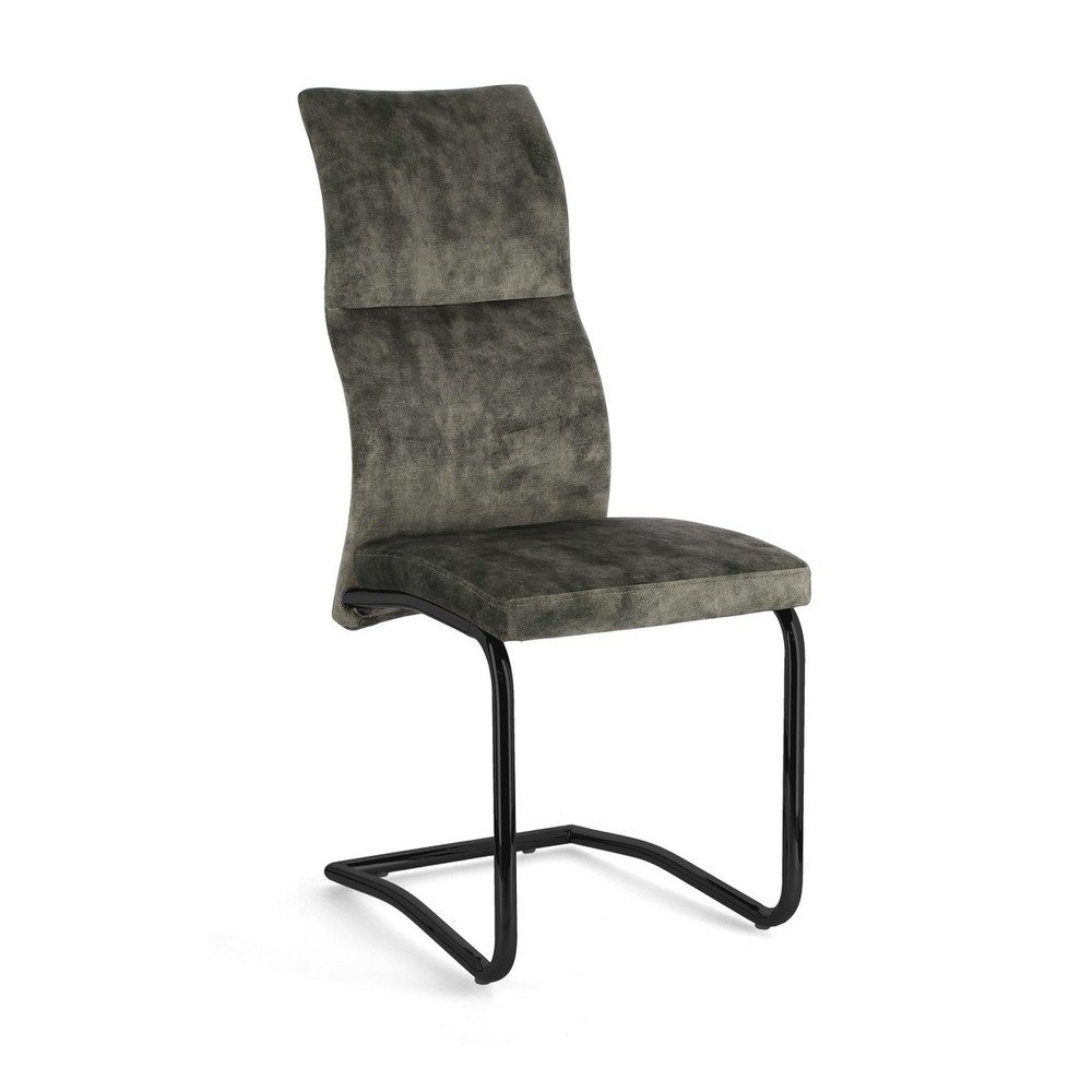 Zöld kárpitozott étkezőszék Thelma – Bizzotto