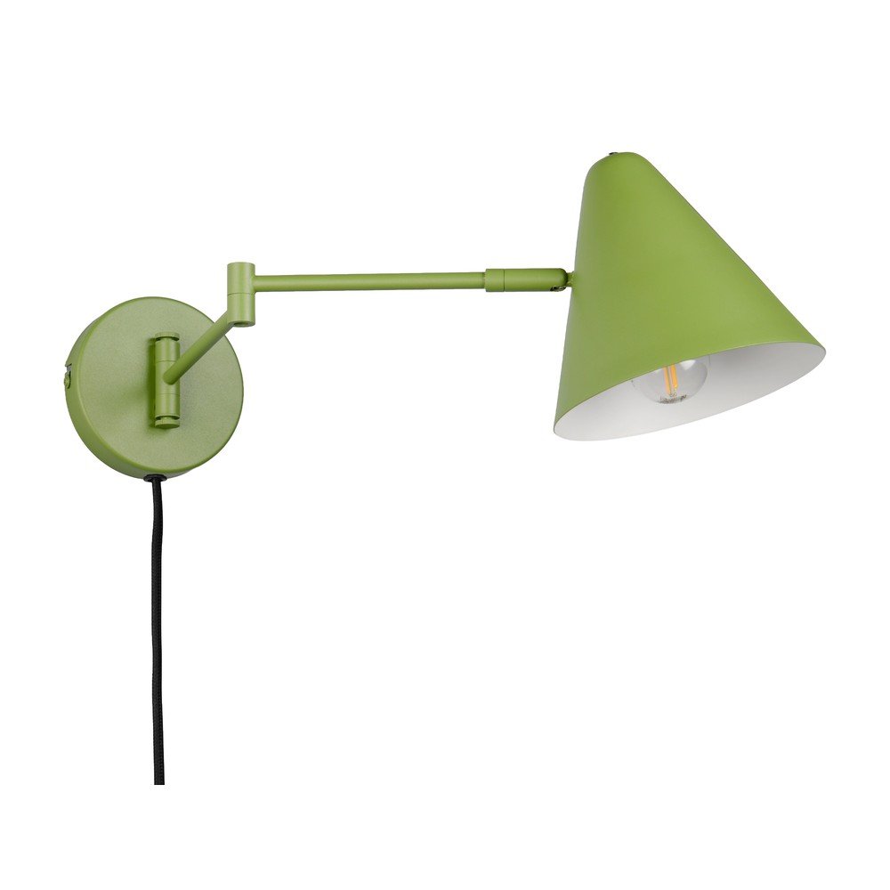 Zöld konnektorhoz csatlakoztatható fali lámpa hajlítható szerkezettel ø 15 cm Cosima – Trio