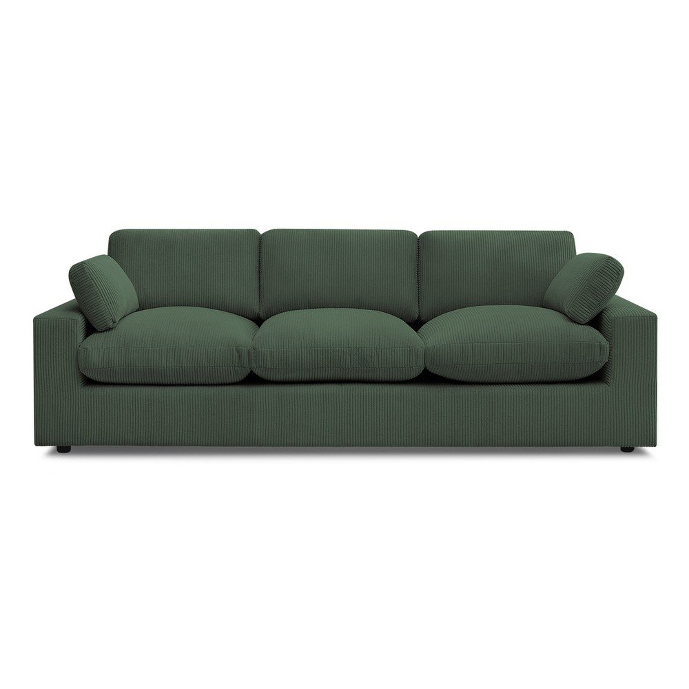 Zöld kordbársony kanapé 250 cm Belair – Bobochic Paris
