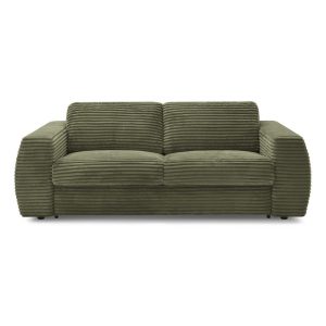 Z&ouml;ld kordb&aacute;rsony kanap&eacute; mindennapos alv&aacute;sra-kinyithat&oacute; 220 cm Hugo &ndash; Bobochic Paris