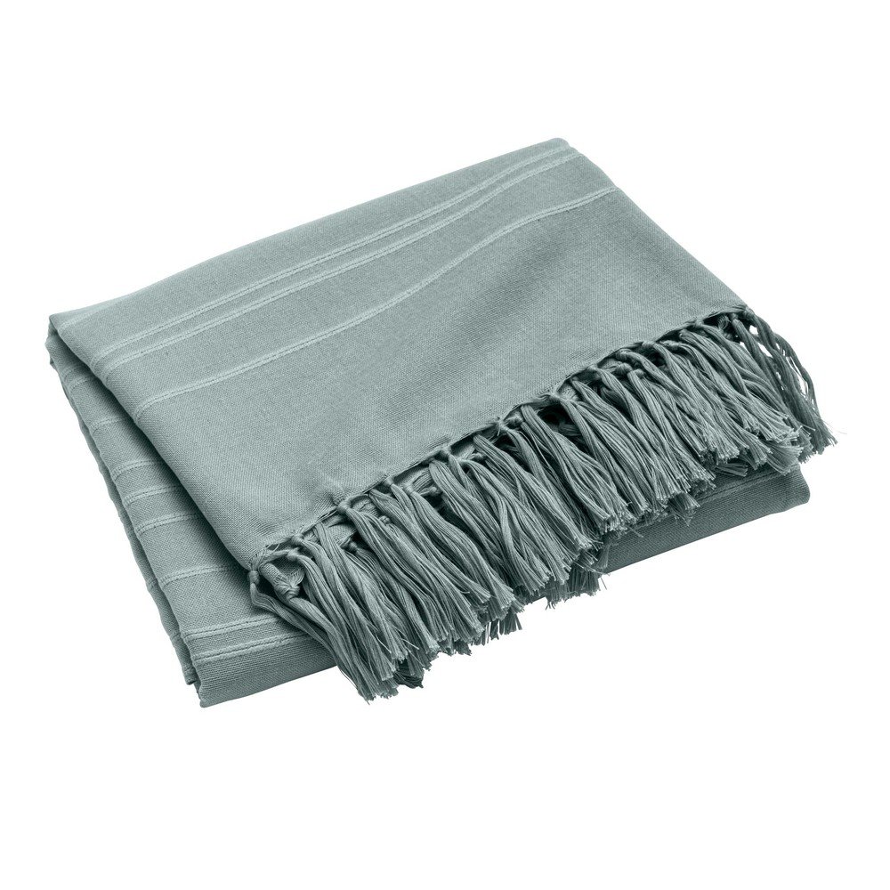 Zöld pamut ágytakaró 125x150 cm Lilia – douceur d'intérieur